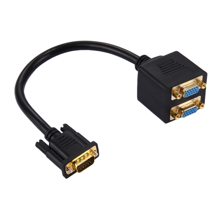 Cavo sdoppiatore da 30 cm VGA maschio a 2 VGA femmina, VGA Male Cavo sdoppiatore da 30 cm VGA maschio a 2 VGA femmina, VGA Male